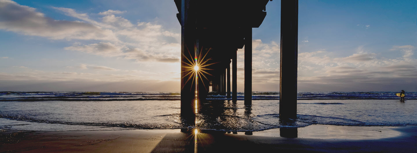 scripps pier at sunset